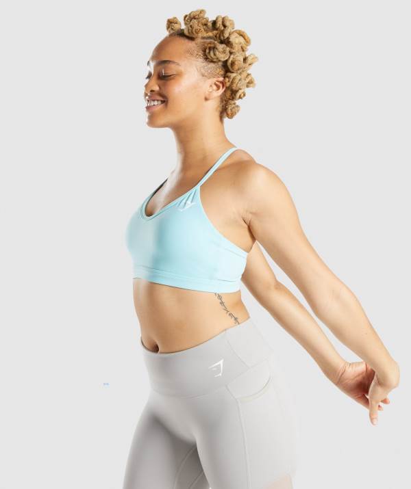 Damske Športové Podprsenky Gymshark V Neck Tyrkysové | QS5286741